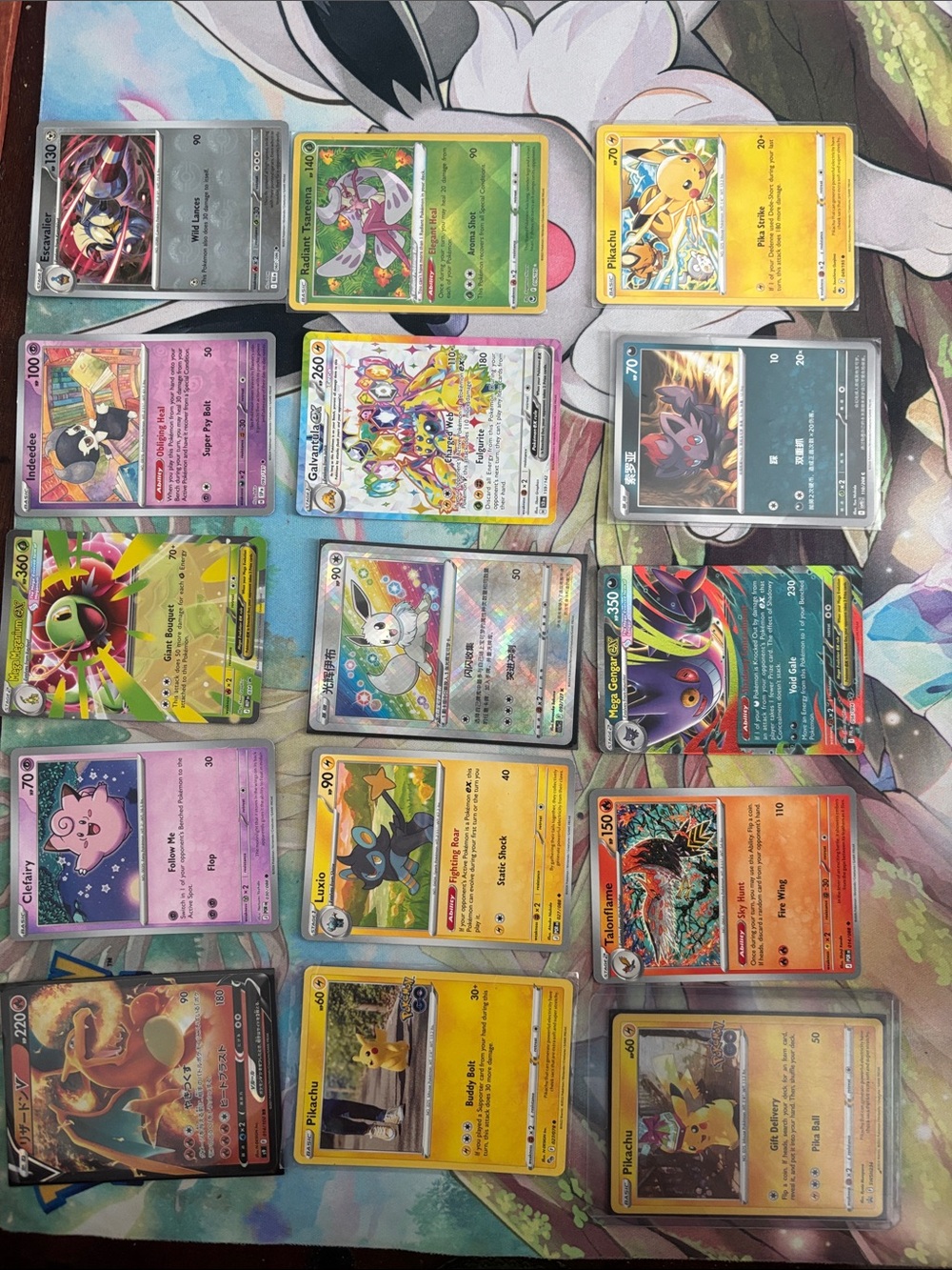 Pokemon Assorted Holo & Rare Card Lot - Yellow, Green, Pink, Purple, Black